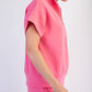 MODAL SCUBA QUARTER ZIP SHORT SLEEVE TOP