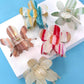 FLOWER STRIPE CELLULOSE HAIR CLAW CLIPS | 40H609