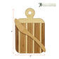 Striped Paddle Cutting Board and Spreader Knife Gift Set