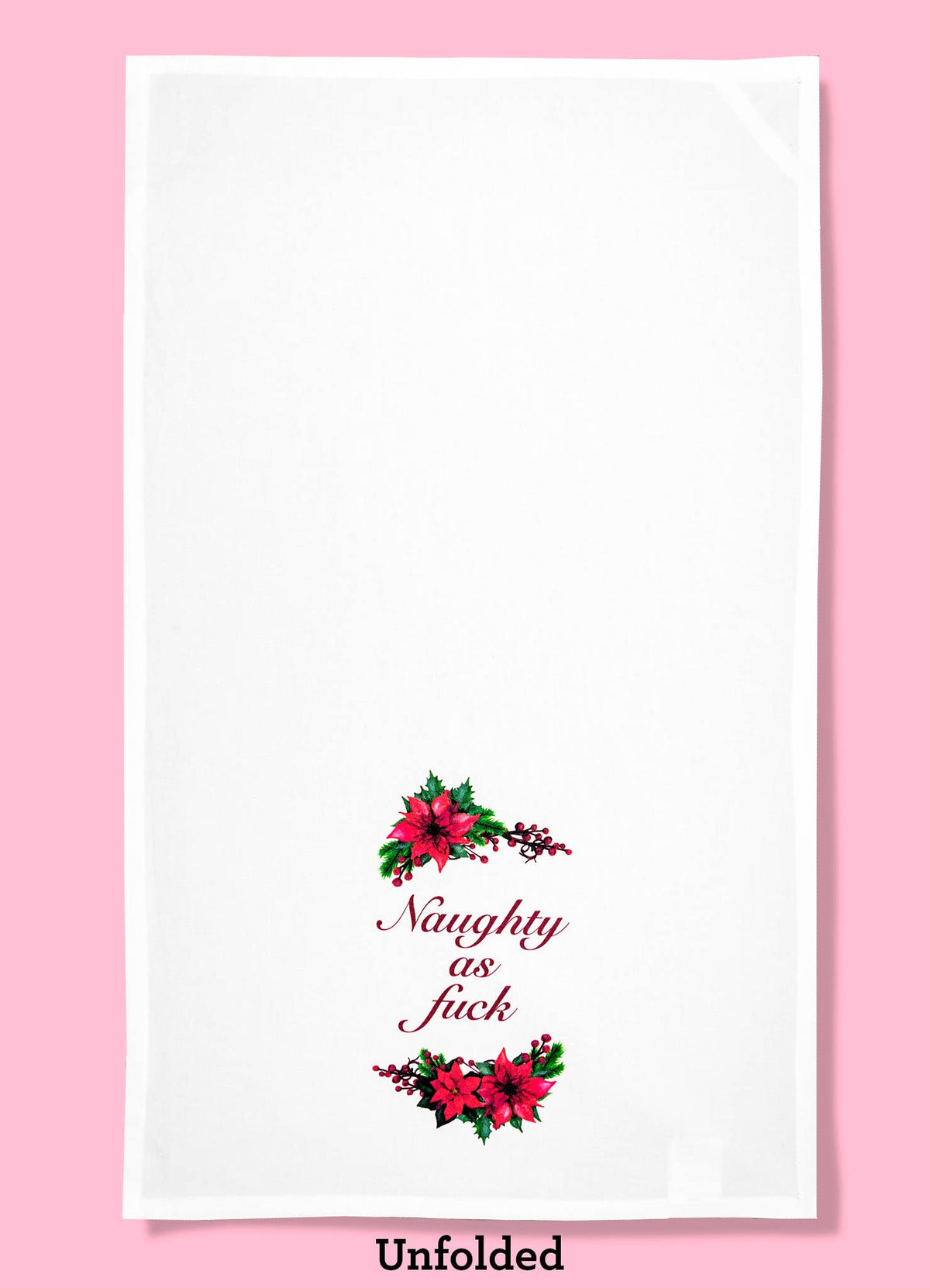 Naughty as Fuck Tea Towel Four Pack | Holiday Dishtowel