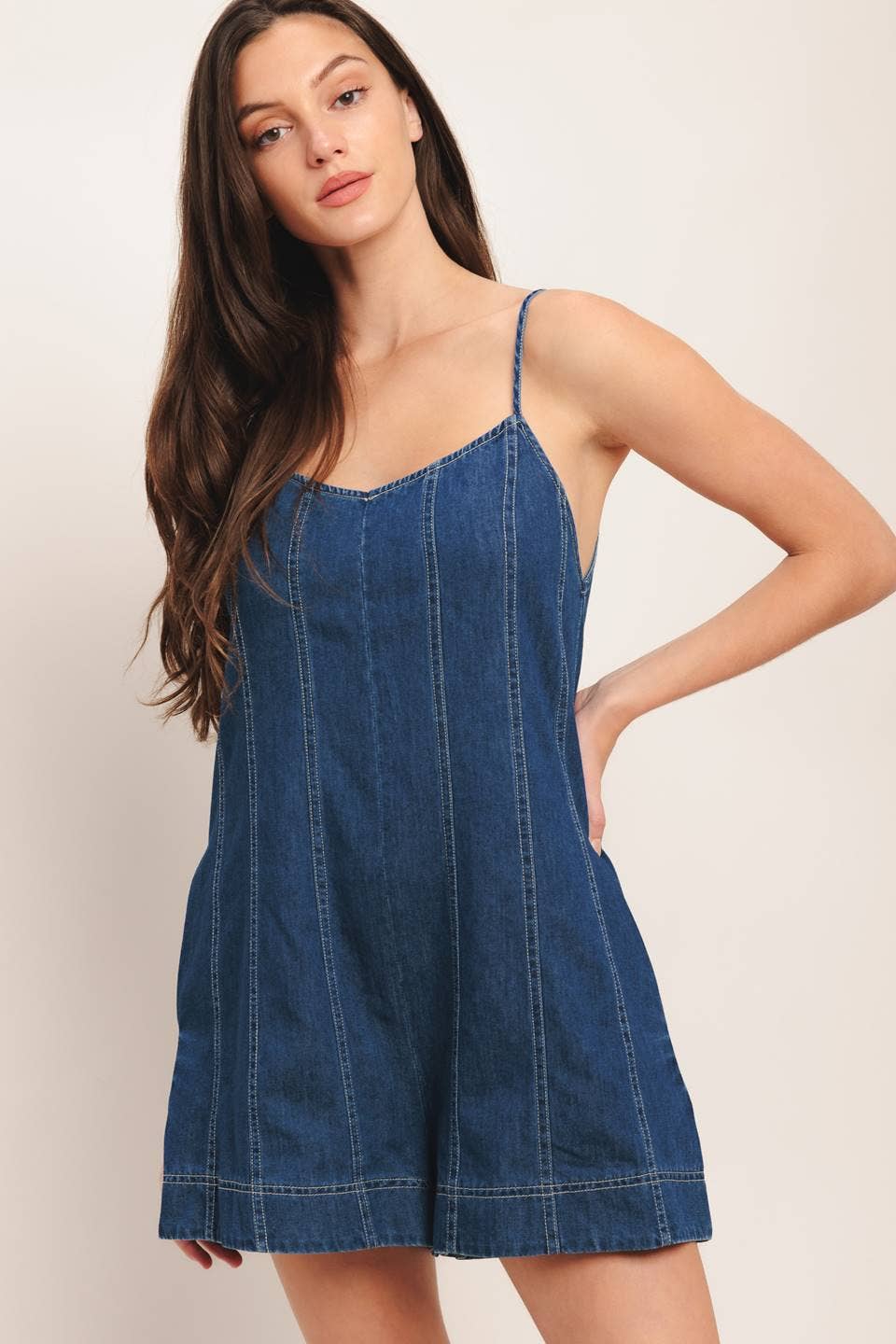 A lightweight denim romper - IP9189