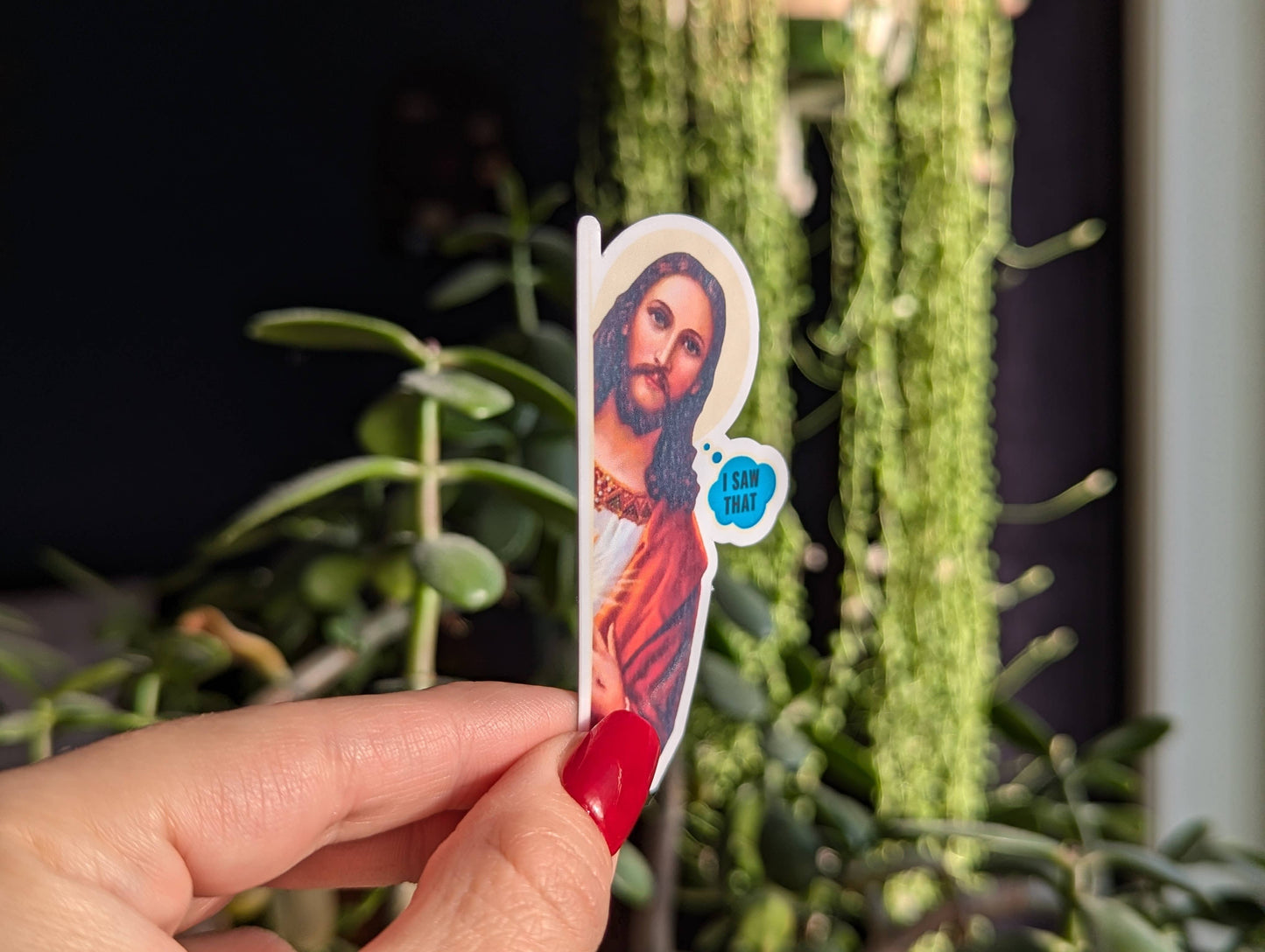 I saw that vinyl sticker, funny religious jesus humor
