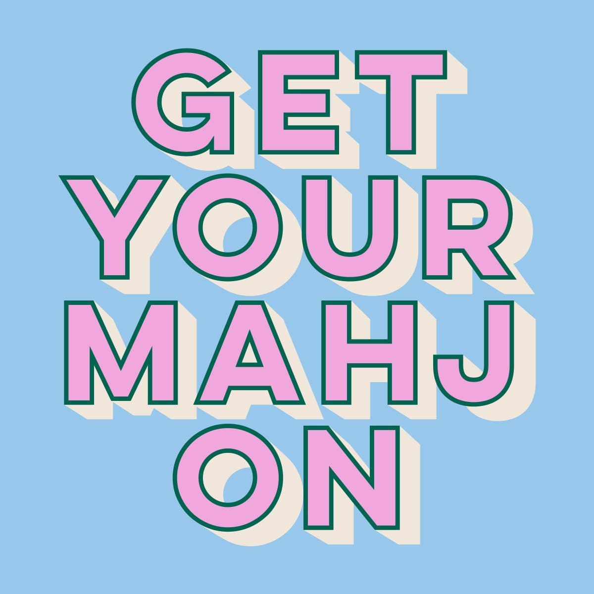 Mahjong Cocktail Funny Napkin | Get Your Mahj On