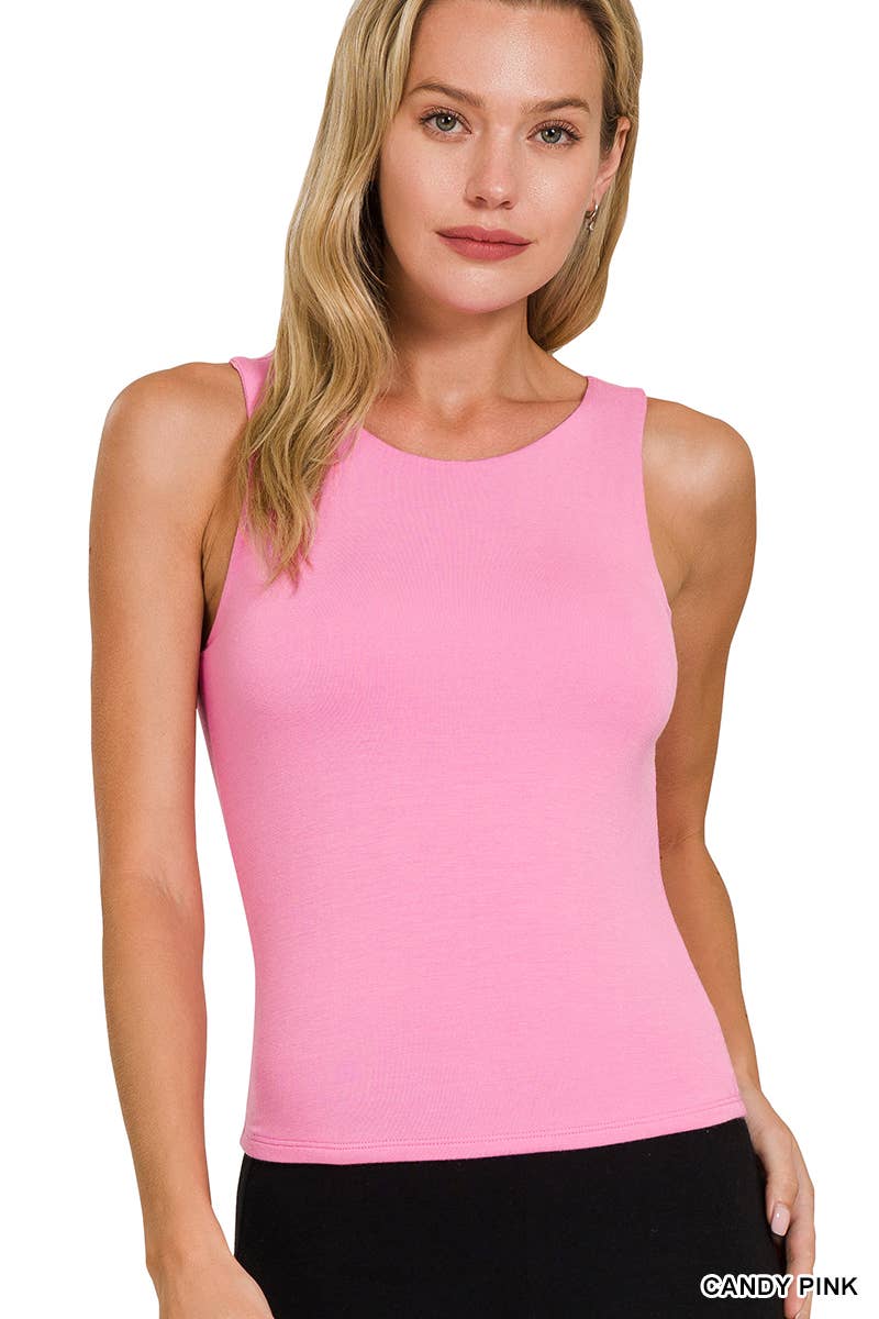 `Premium Rayon Double Layered Tank Top - Zenana