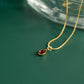 18K Gold PVD Teardrop Birthstone Charm