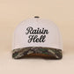 Raisin Hell Two Tone Snapback Hat Zenana Consgt.