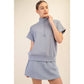 MODAL SCUBA QUARTER ZIP SHORT SLEEVE TOP