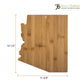 Arizona State-Shaped Bamboo Serving & Cutting Board