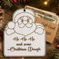 Ho Ho Ho & Some Christmas Dough Gift Card Holder Ornament