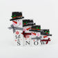 Christmas 16.1" Wood Holiday Snowman Family Decor