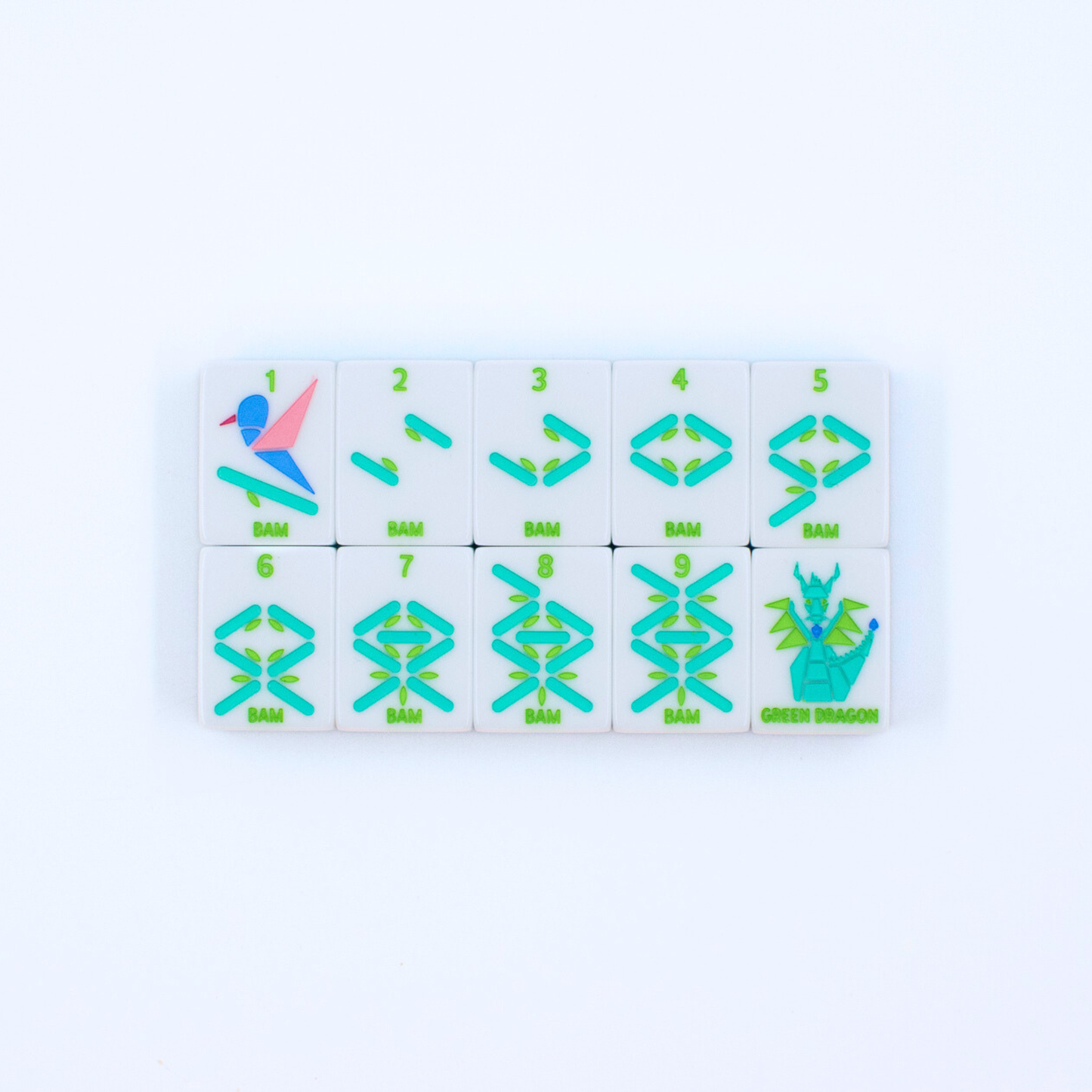 Crystal Prism Blue | Mahjong with Bold Angles and Vibrant Vibes | 1.25" x 0.9" x 0.7"