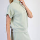 MODAL SCUBA QUARTER ZIP SHORT SLEEVE TOP