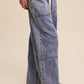 Wide-Leg Denim Drawstring Pants LP0256