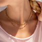 18K Gold PVD Stainless Steel Multi Confetti Chain Necklace
