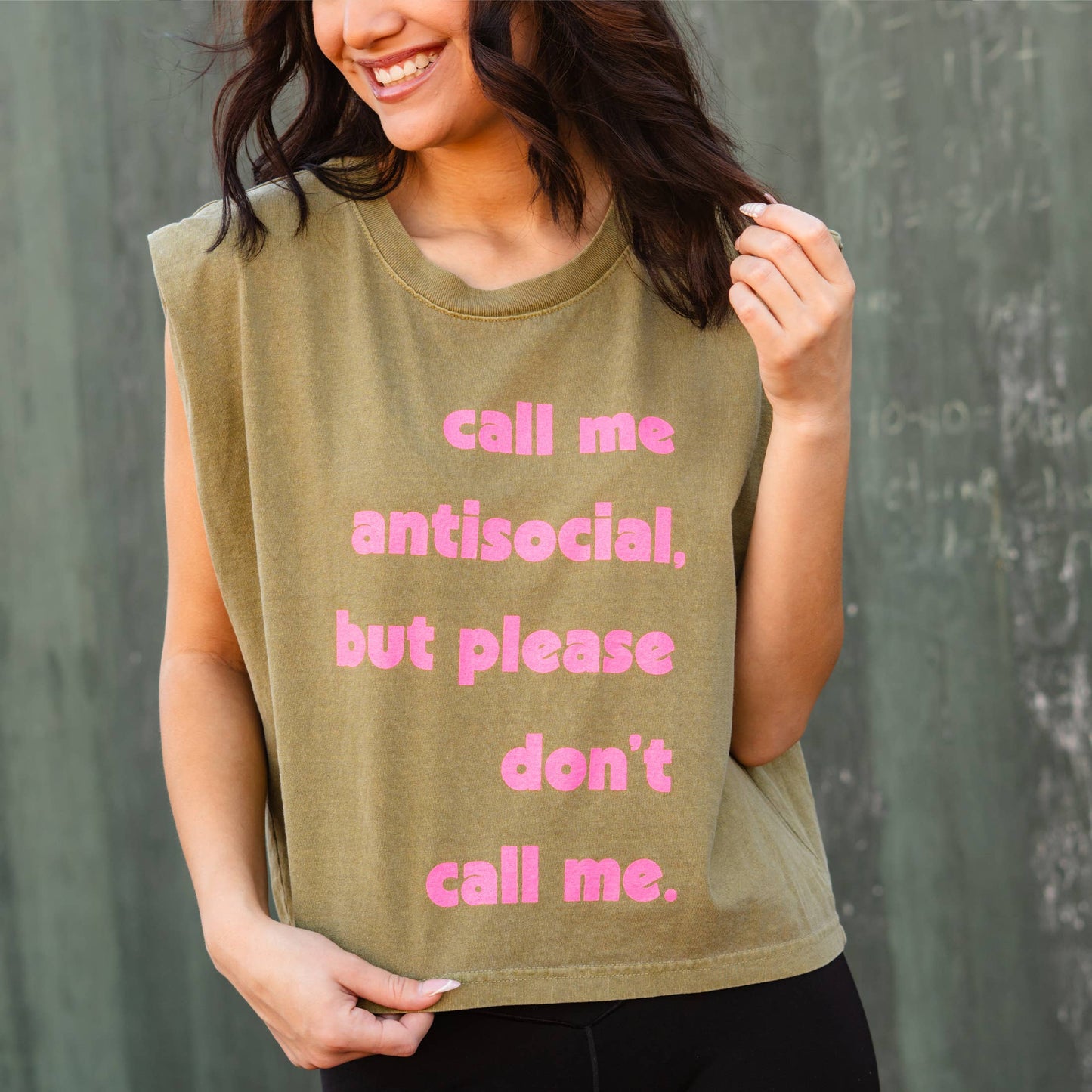 Antisocial Quote Graphic Tee Funny Casual Women Shirt