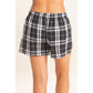 Plaid Shorts With Button Front