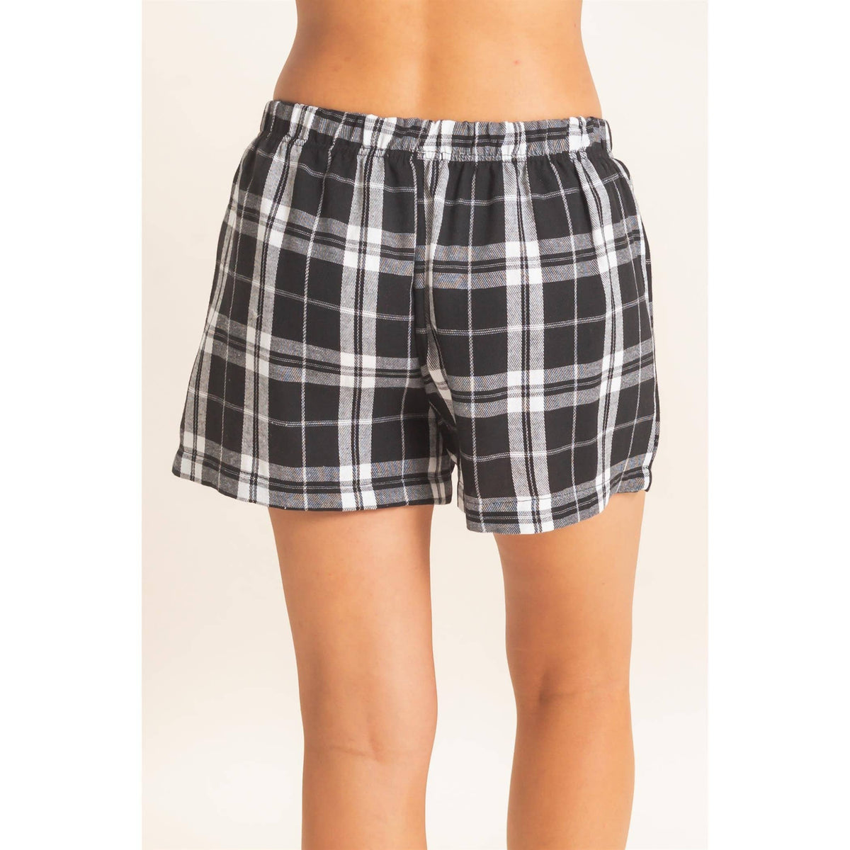 Plaid Shorts With Button Front