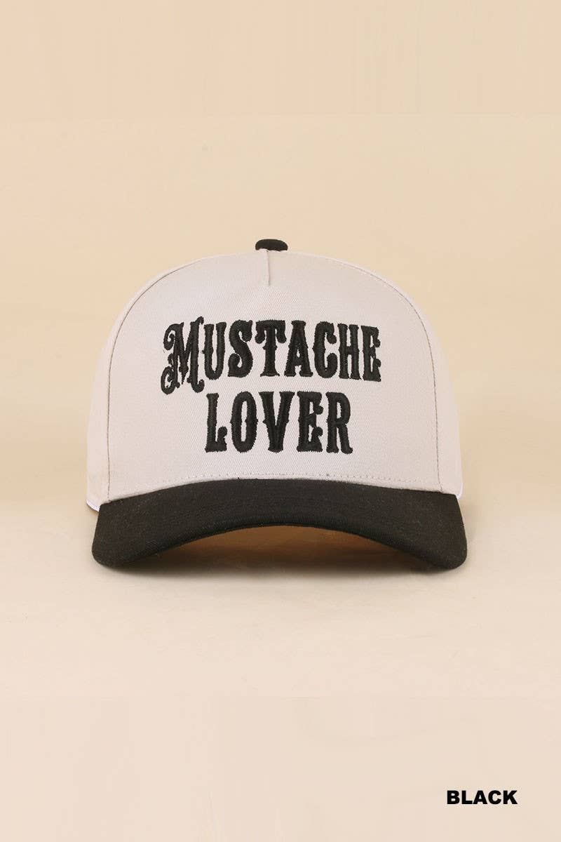 Mustache Lover Two Tone Snapback Hat