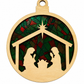 Nativity Stained Glass Ornament – Layered Wooden Christmas Ornament