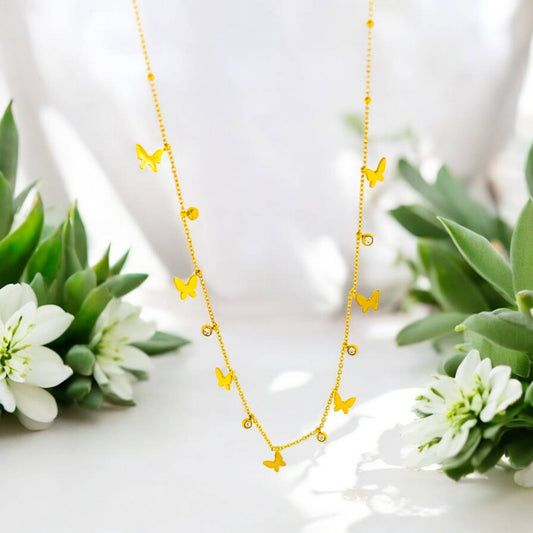 Dainty Butterfly - 18K Gold Plated, Waterproof Necklace