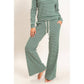Low Rise Striped Waffle Knit Pants