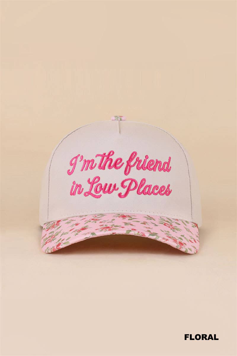 Besties'/I'm The Friend In Low Places two tone snapback hat