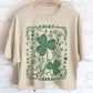 LUCKY CHARM CLOVER GRAPHIC LONG CROP TOP
