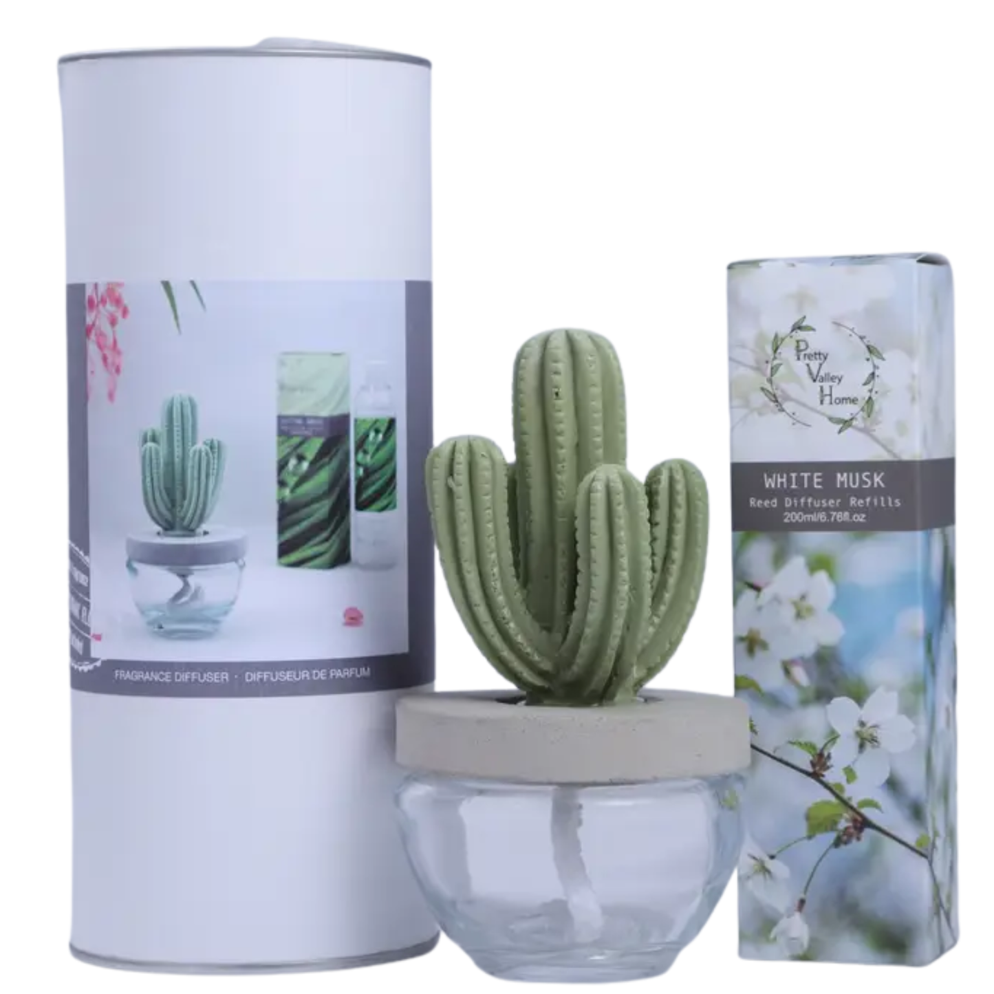 Cactus Ceramic+200ml/6.76FL OZ Refill Oil (CAC+WM)-Gift Set