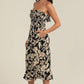 C4F45-A920 SMOCKED BODICE STRAPLESS MIDI DRESS W POCKETS