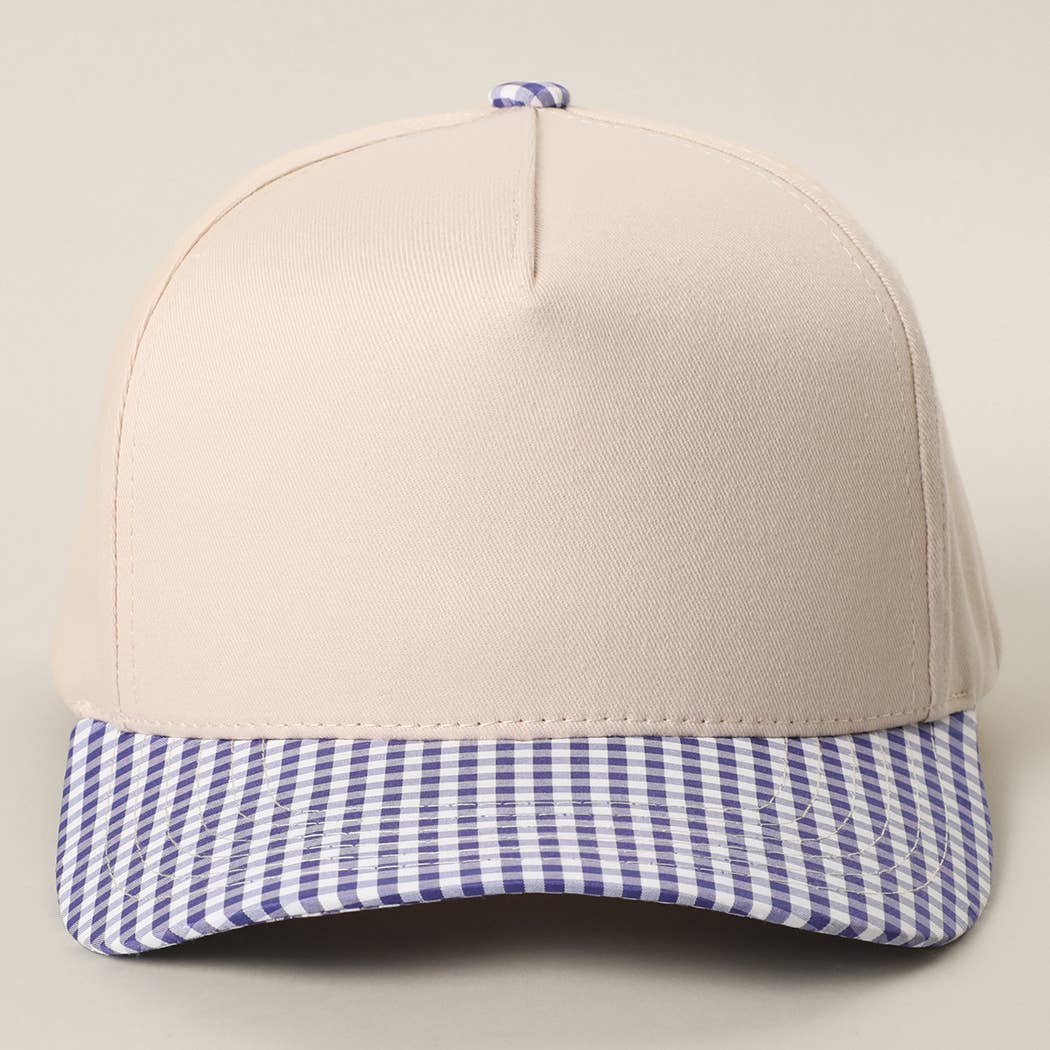 Small Gingham Check Two-Tone Trucker Hat