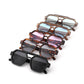 Square Geometric Block Aviator Brow-Bar Sunglasses