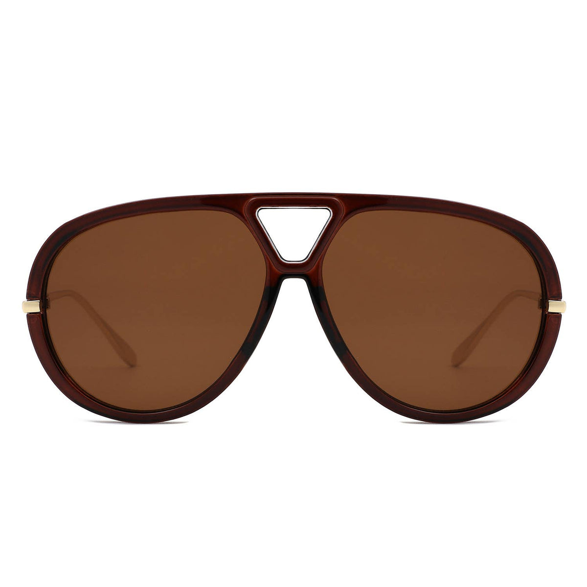 Retro Double Bridge Bold Fashion Aviator Sunglasses