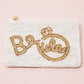 Bride And Ring Themed Seed Beaded Coin Purse