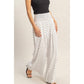 Polka Dot Elastic Wide-Leg Pants