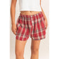 Plaid Shorts With Button Front