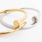 18K Gold PVD Stainless Steel Nail Bangle