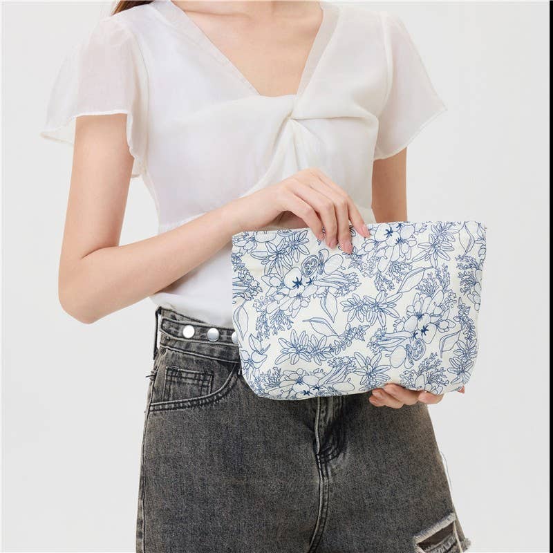 FLORAL COSMETIC MAKEUP POUCH BAG | 40P628