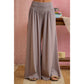 WOMEN SMOCKED WAIST WIDE LEG PULL ON PANTS