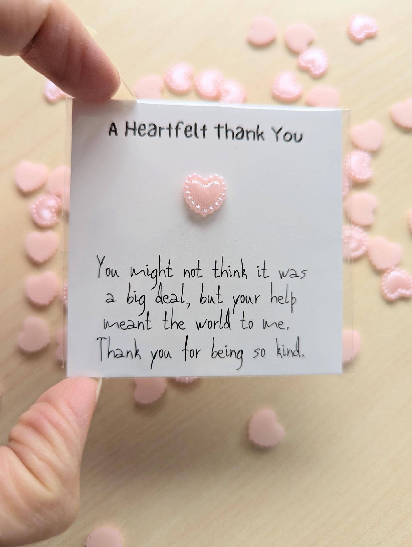 Mini Gratitude Card with Heart Figurine - Appreciation Gift