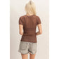 Textured Lace Short Sleeve Top