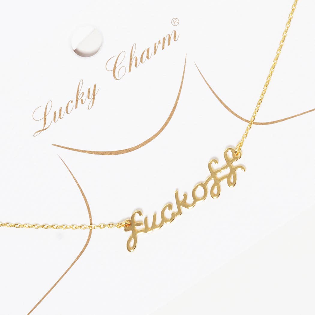 Gold-Dipped Fuck Off Fashion Necklaces
