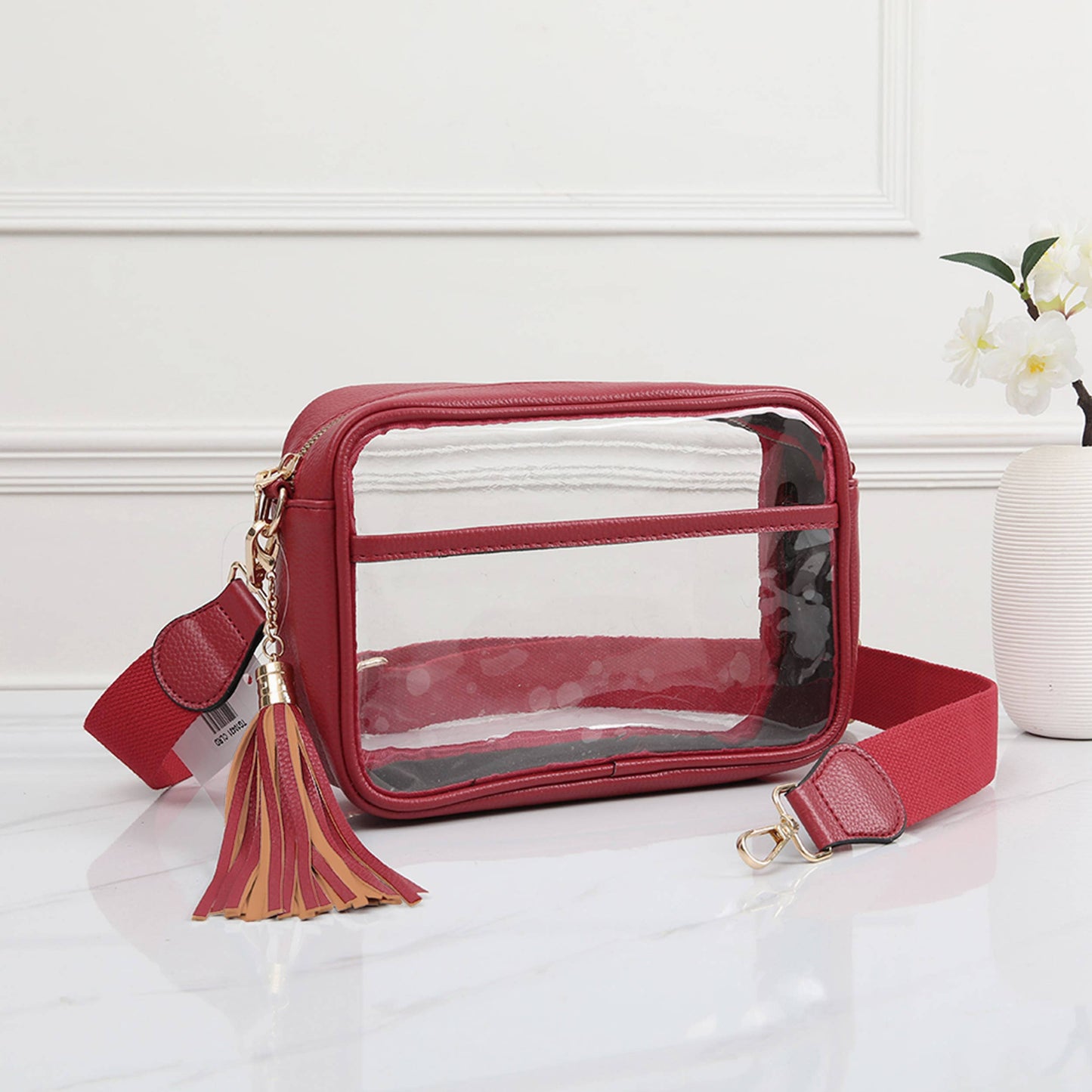 Clear PU Cross Body Camera Bag