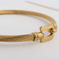 18K Gold PVD Stainless Steel Buckle Clasp Bangle Bracelet