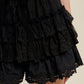 Lace Tiered Shorts with Ruffle Details