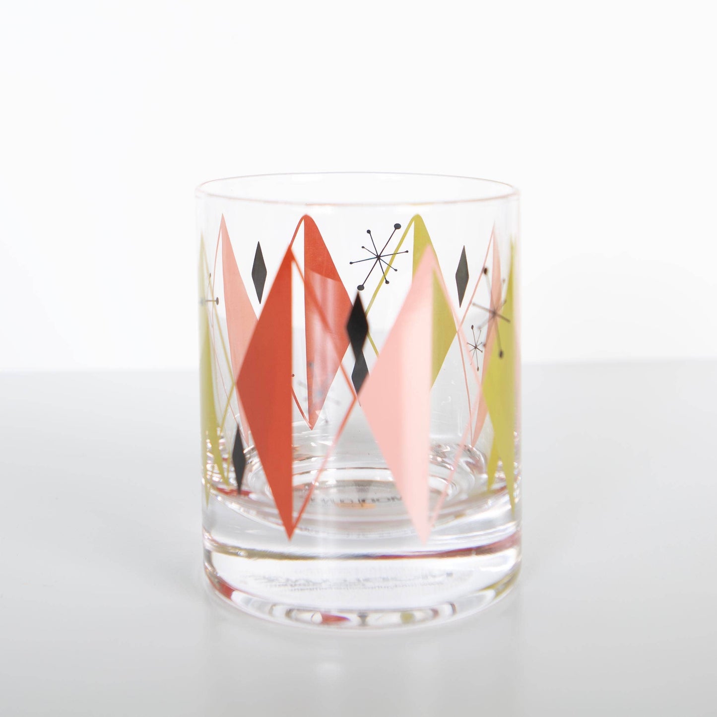 Retro Diamond Vintage Whiskey Rocks Cocktail Glass