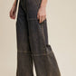 Wide-Leg Denim Drawstring Pants LP0256