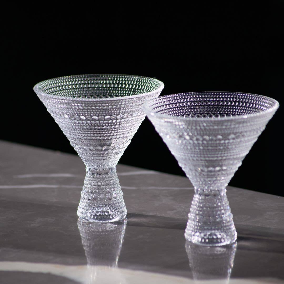 Clear Hobnail Martini Glasses - Set of 1 - (9oz)
