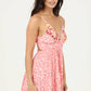 F4H12-FR13 V NECK OPEN TIE BACK SUNDRESS