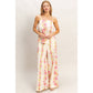 Floral Spaghetti Strap Top & Pants Set