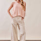 Floral Embroidered Cropped Wide-Leg Pants LP0276